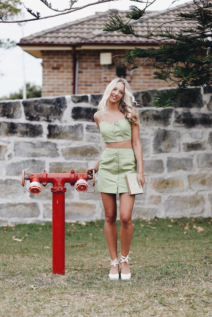Paloma Mini Skirt Lime