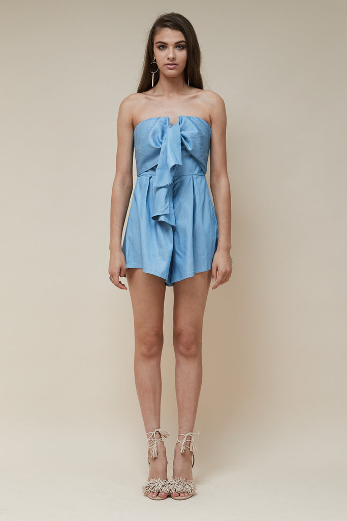 Sweetheart Playsuit Chambray - Morrisday | The Label - 1