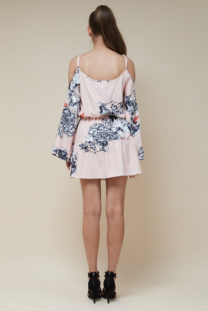 Odyssey Long Sleeve Mini Dress - Peach - Morrisday | The Label - 5