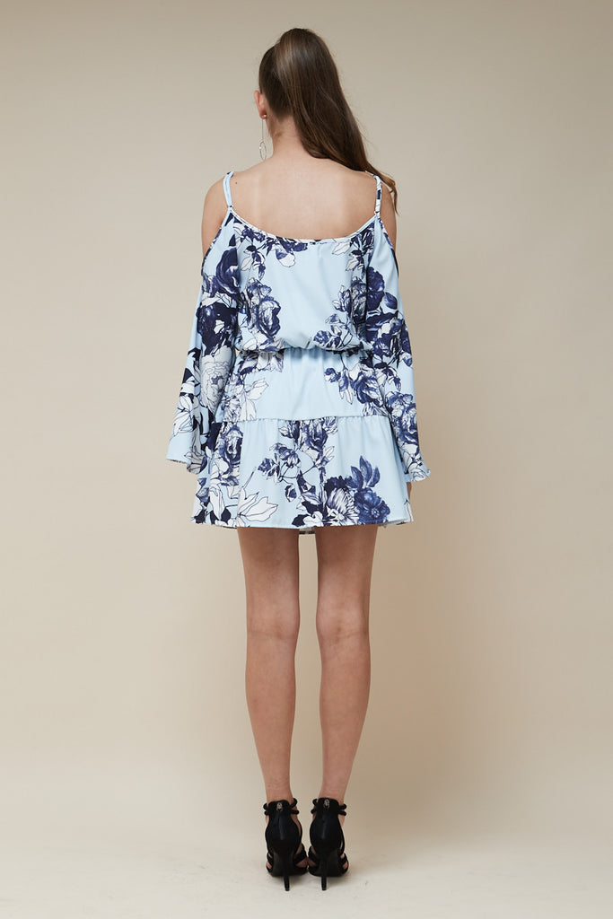Odyssey Long Sleeve Mini Dress - Blue - Morrisday | The Label - 5