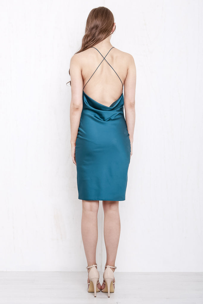 Cross My Heart Dress Shimmering Teal - Morrisday | The Label - 5