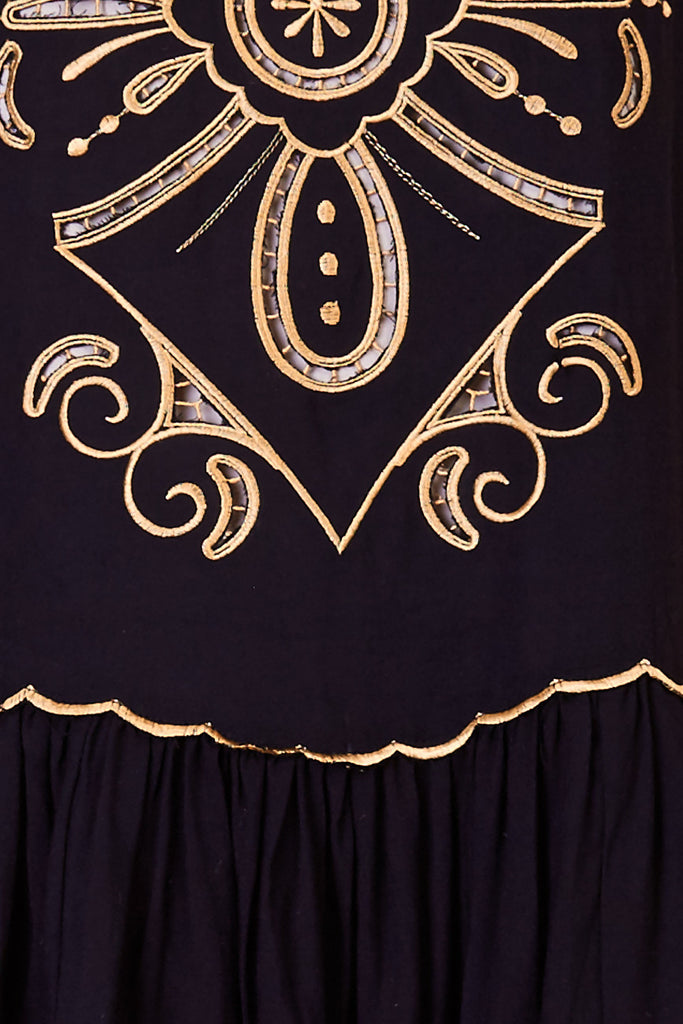 Pandora Embroidered Dress Black - Morrisday | The Label - 8