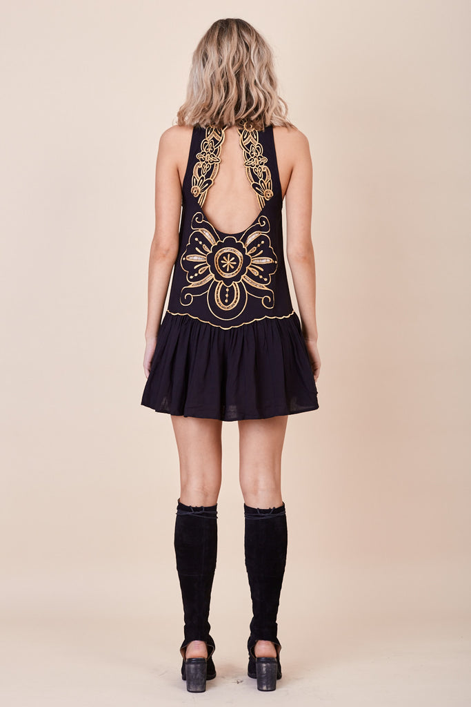 Pandora Embroidered Dress Black - Morrisday | The Label - 6