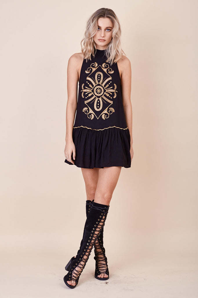 Pandora Embroidered Dress Black - Morrisday | The Label - 3