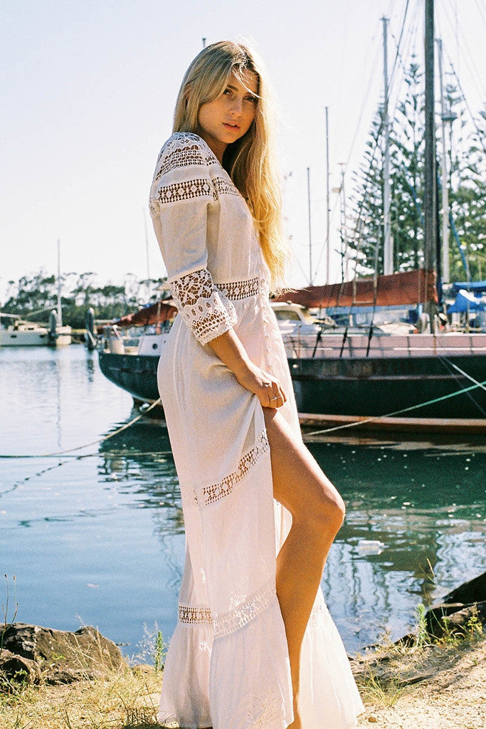 Gypsy Light Maxi Dress White - Morrisday | The Label Gypsy Light Maxi Dress White - Morrisday | The Label